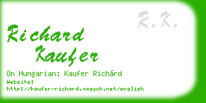 richard kaufer business card